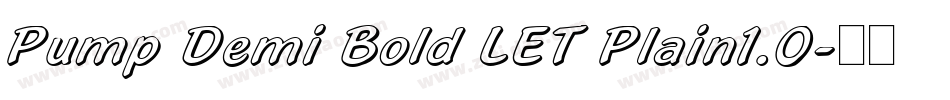 Pump Demi Bold LET Plain1.0字体转换